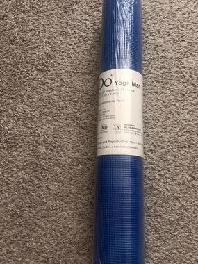 Blue Yoga Mat - Rolled Exercise Mat 24x68 NWT